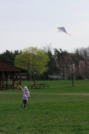 Bethan flying her kite