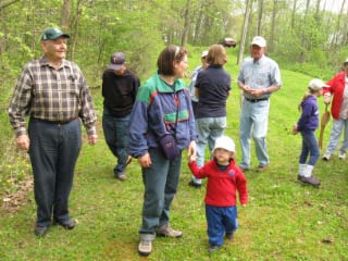 Some of the group heading out for the Bluebells walk - photo by Peggy kane