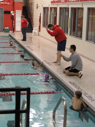 Last minute coaching from Dad