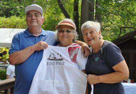 George and Heidi with Aunt Susie (who also made the apron)