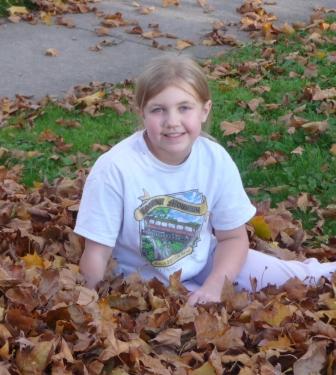 Taking a break from raking