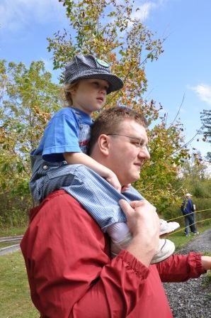 Watching the garden trains