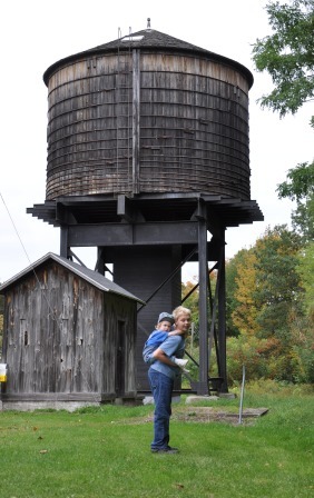 No more tracks, but the water tower still stands