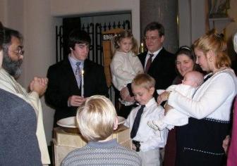 The baptism candle