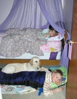 First night slumber party