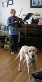 practicing the viola