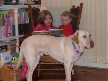 Jake enjoys a good book too