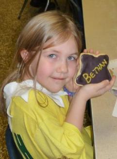 Bethan and her star cookie