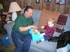 Uncle Frankie and Thomas play a duet