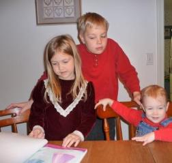 Opening gifts 