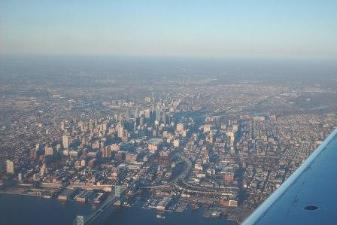 Philadelphia from the plane window