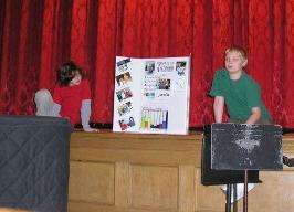 Next to research information at school presentation
