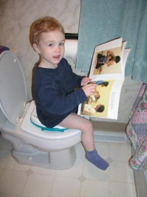 Thomas is still working on the whole potty thing