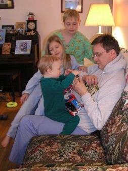 Opening gifts