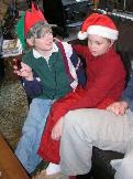 Joe shares his Christmas gift with Jeffery