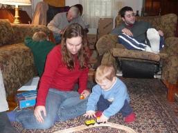 Cousin Alexandra plays with Thomas