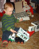 And a Hess truck from Grandpa Bender!
