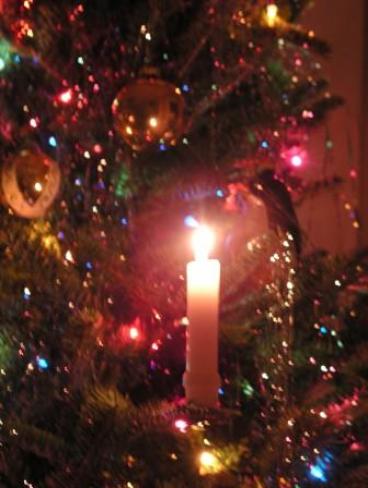 Maya's Candle lit Christmas tree from 2009