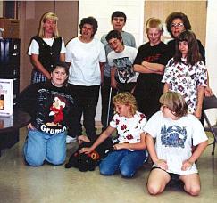 Henry at school with room 101 classmates