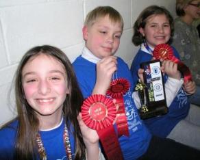 Second place ribbons and trophy!