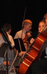 Jeffery prepares his viola