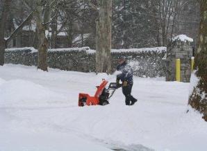 Ron gets to use his snowblower for the first time this winter