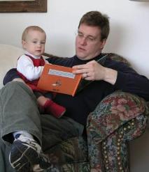 Thomas LOVES books as much as Jeffery and Bethan
