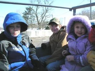 Jeffery, Joe, and Bethan enjoying the day