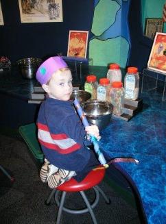 Thomas making some secret potions