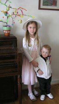 Bethan and Thomas ready for chuch