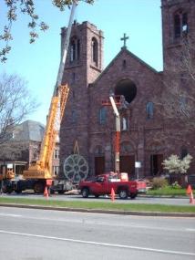 Thomas and I caught the window going into Saint Mary's ...
