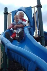 Boys on the slide