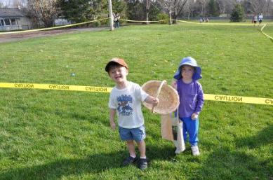 Jack and Thomas at the Sonnenberg Park Egg Hunt