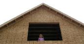 Bethan checks out the front window