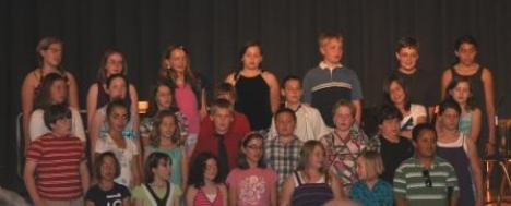 Jeffery and the 5th grade choir