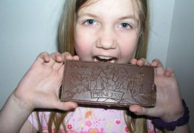 A Princess chocolate bar from Aunt Gail