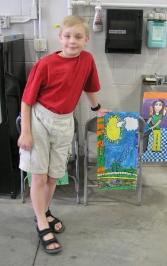 Jeffery with his original painted poster
