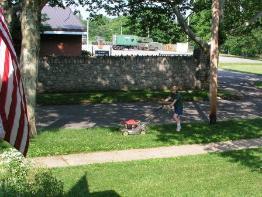 Ron taught Jeffery how to mow the lawn!
