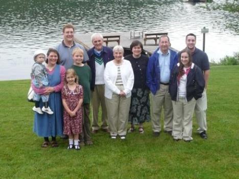 The Ouimette family celebrating Alexandra's UConn Graduation at Big Moose