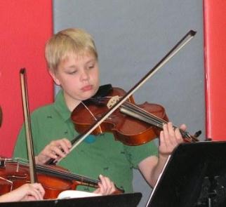 Jeffery plays viola