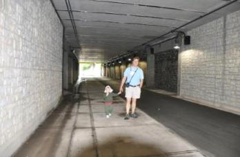 in the tunnel
