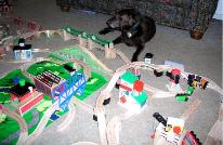 Morgan overseeing the trainyard