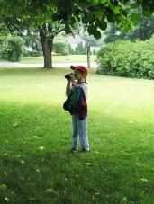 Watching the wildlife and perching