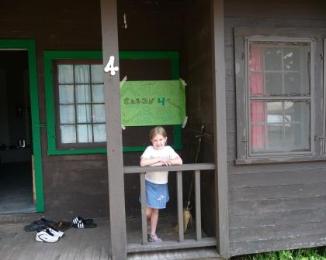 Bethan at Jeffery's Cabin 4 (also Daddy's MANY years ago)