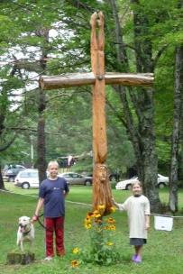 At the enterance cross