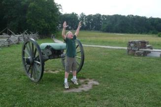 Getting TOO close to a cannon :)