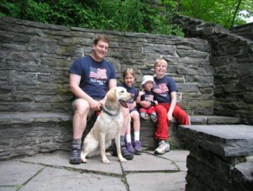 Taking a rest at Taughannock Falls overlook