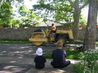 Getting ready to oil and stone Charlotte Street