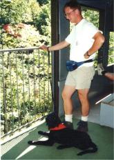 Summer 1996 - Henry rides the Adirondack RR train
