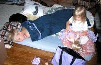 Camping out at Grandma's and Grandpa's house